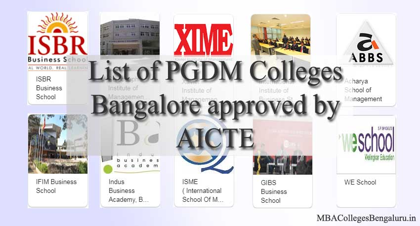 List PGDM Colleges Bangalore AICTE