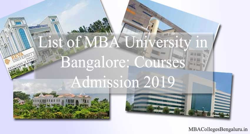 2019 MBA University in Bangalore